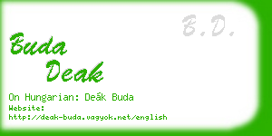 buda deak business card