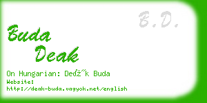 buda deak business card